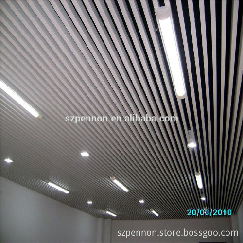 Hanging Pieces Baffle Aluminum Tube line Ceiling